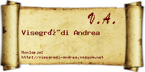 Visegrádi Andrea névjegykártya