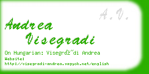 andrea visegradi business card